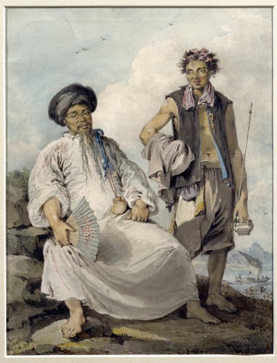 Mandarin with Pipe Bearer, 1795 by William Alexander